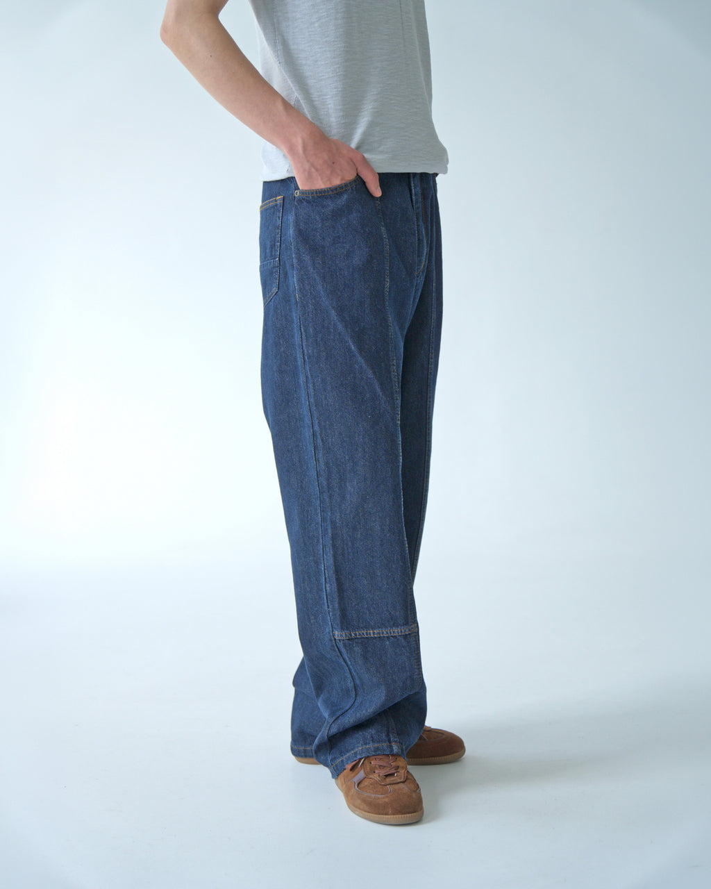 Mens Dark Blue Denim Pants