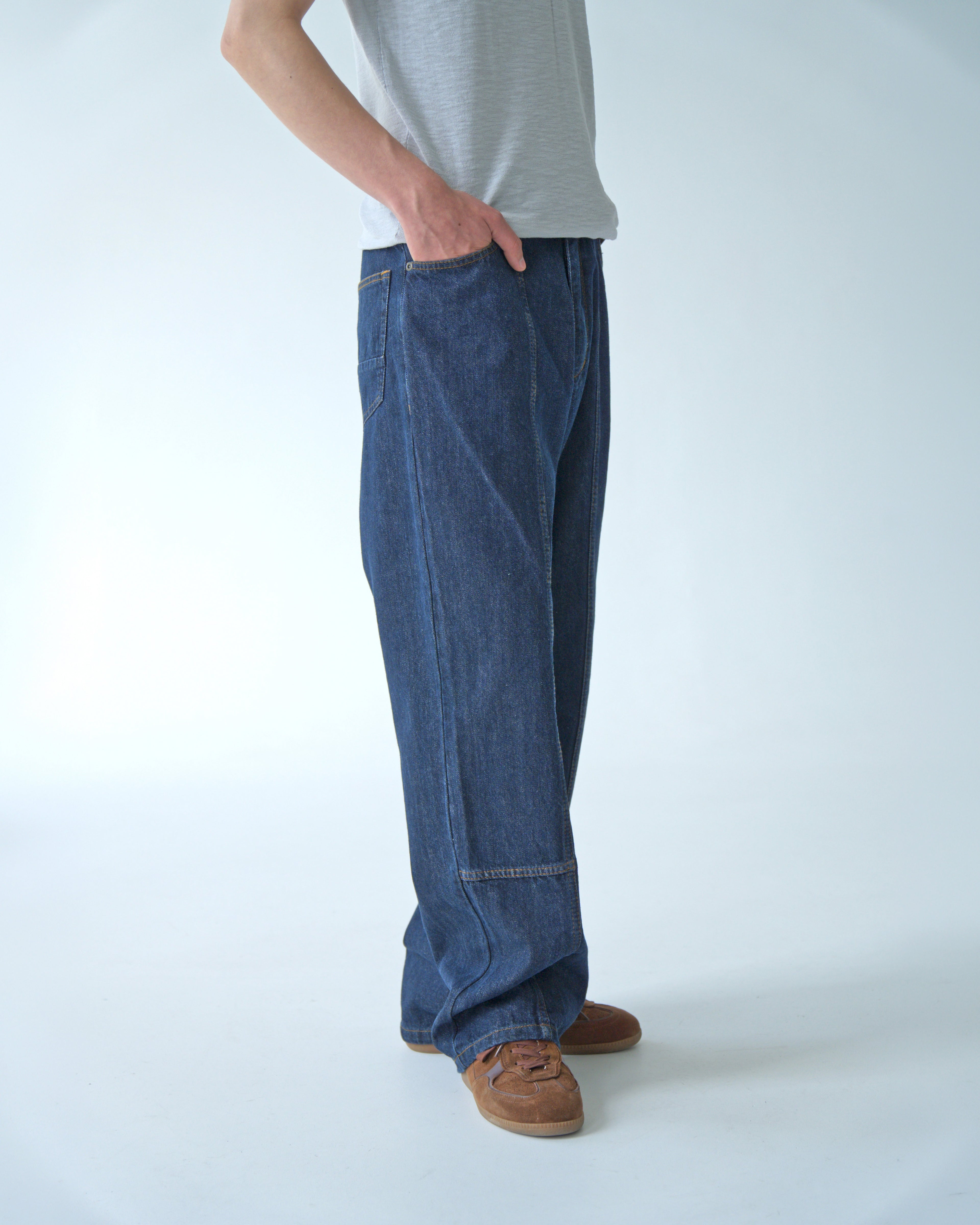 Mens Dark Blue Denim Pants
