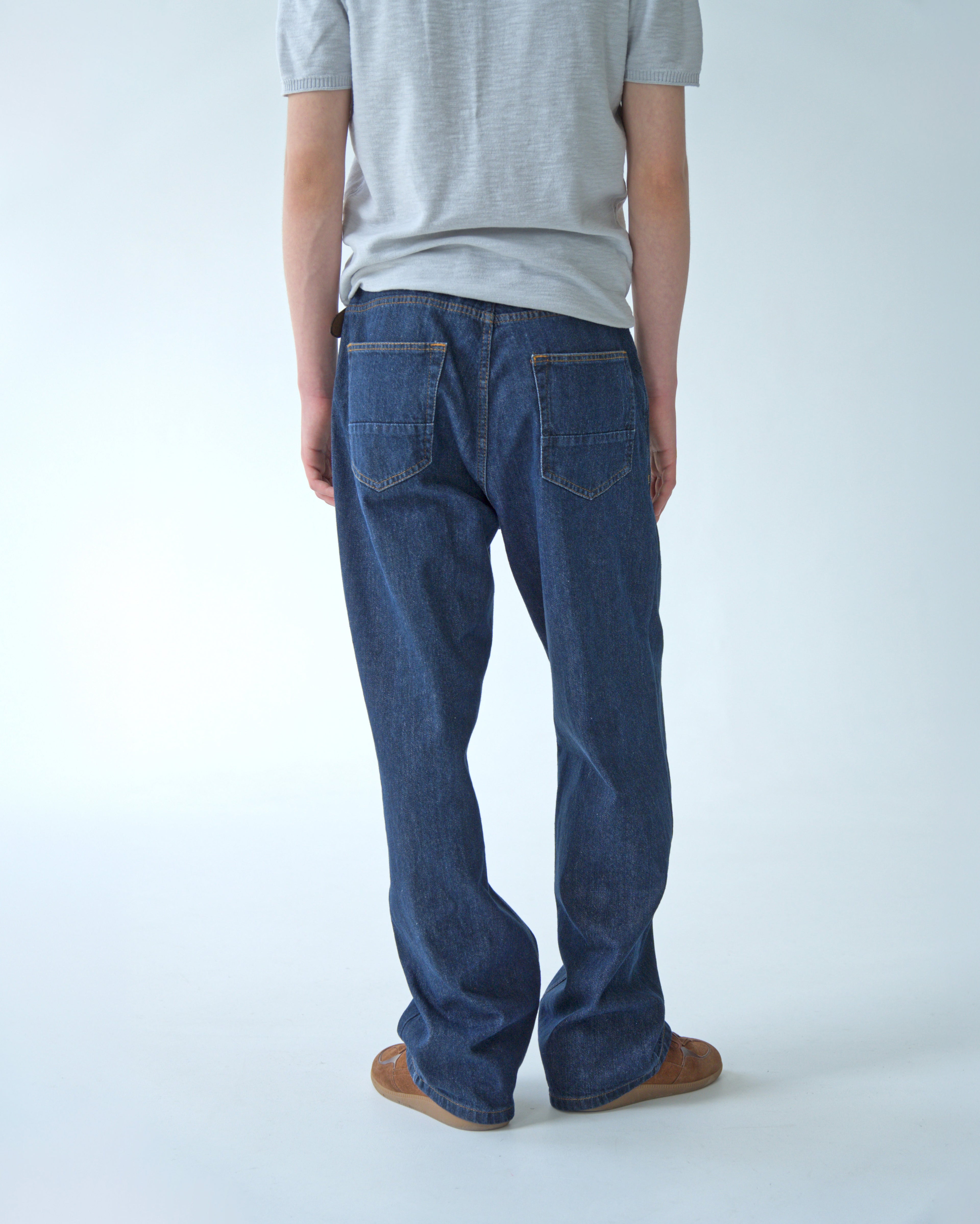 Mens Dark Blue Denim Pants