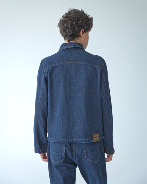 Mens Dark Blue Denim Jacket