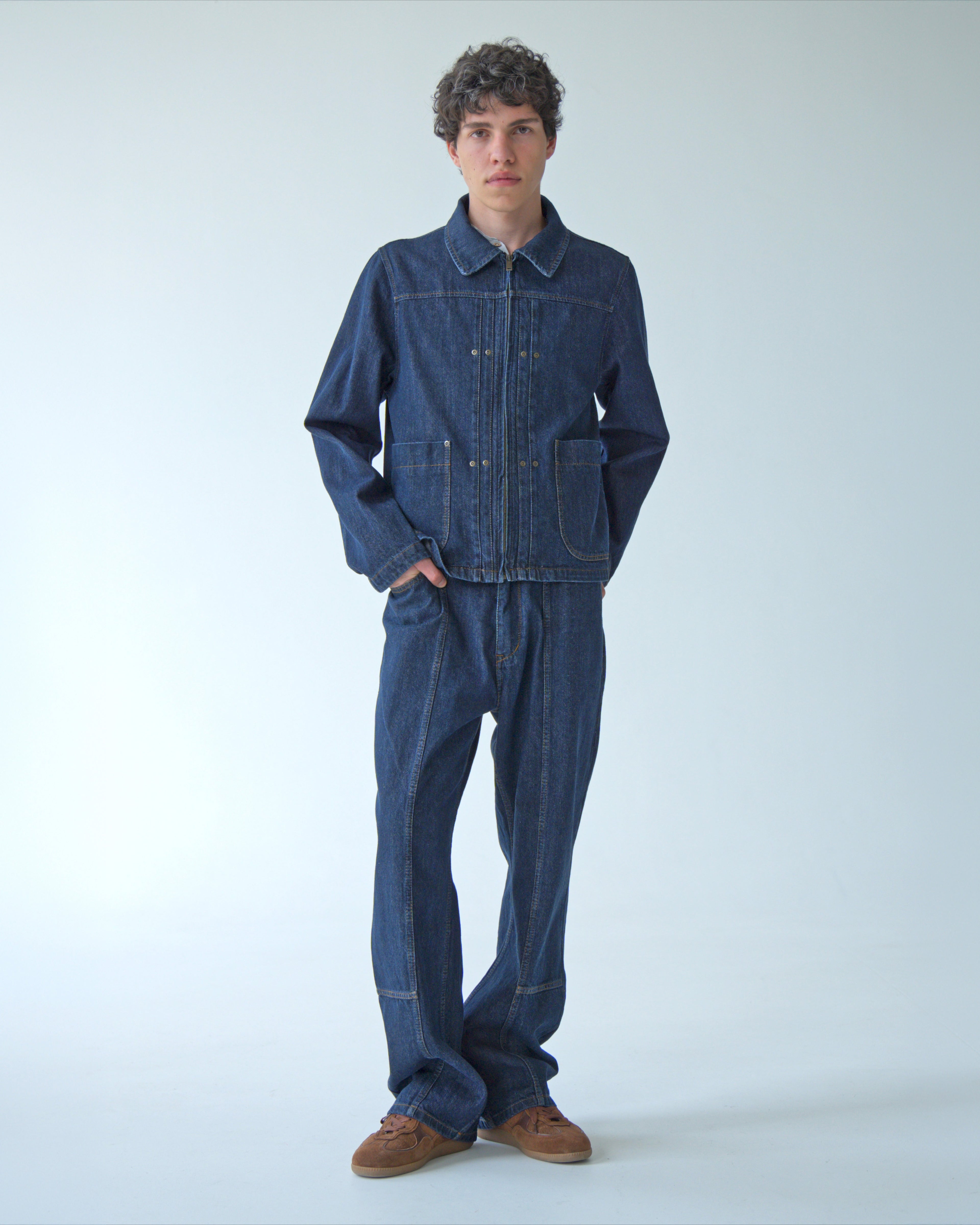 Mens Dark Blue Denim Pants