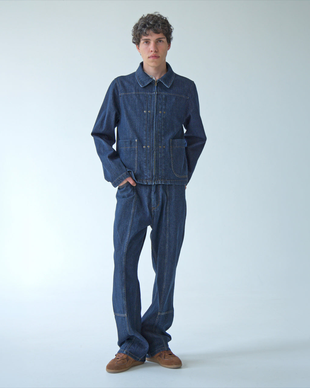 Mens Dark Blue Denim Jacket