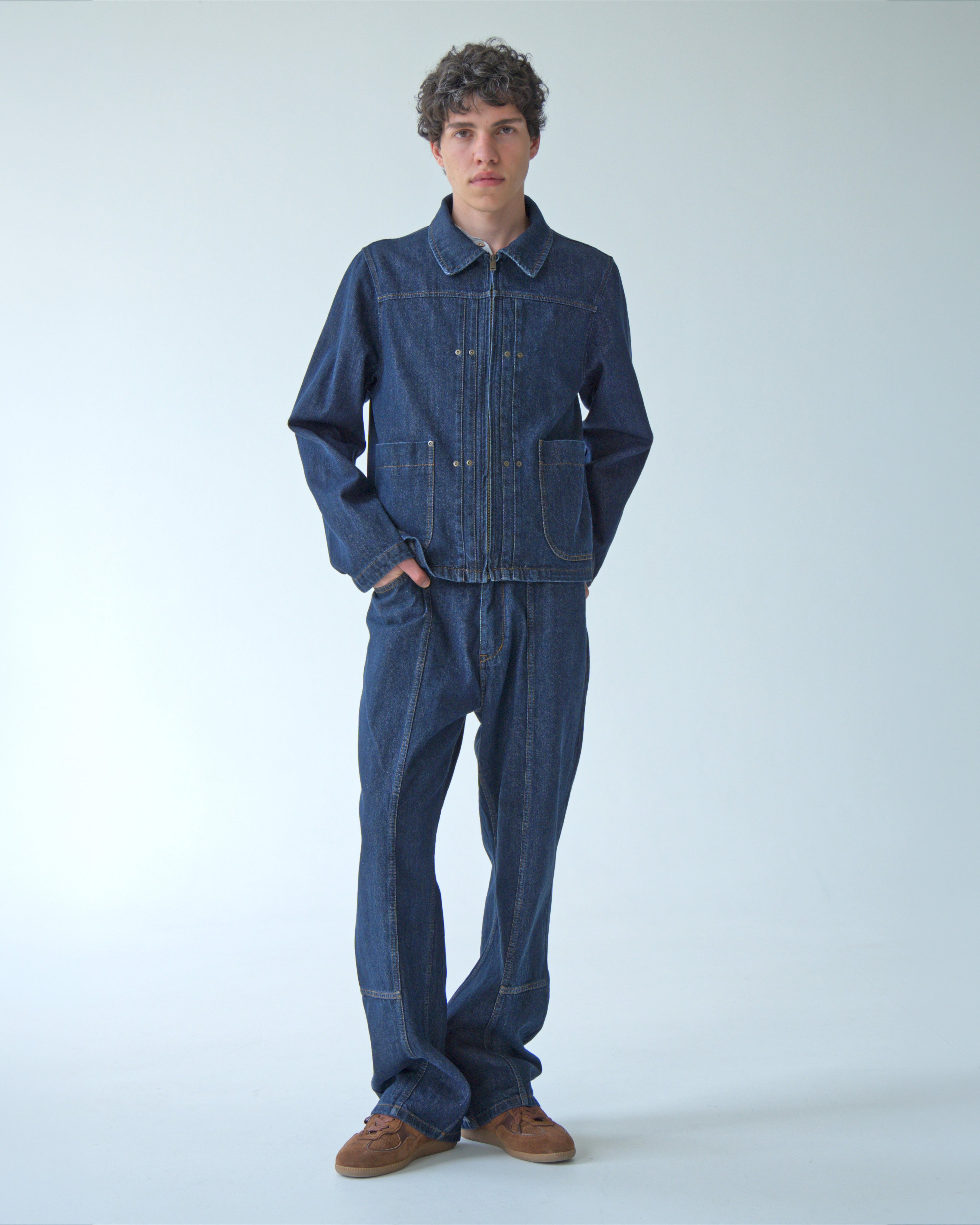 Mens Dark Blue Denim Jacket