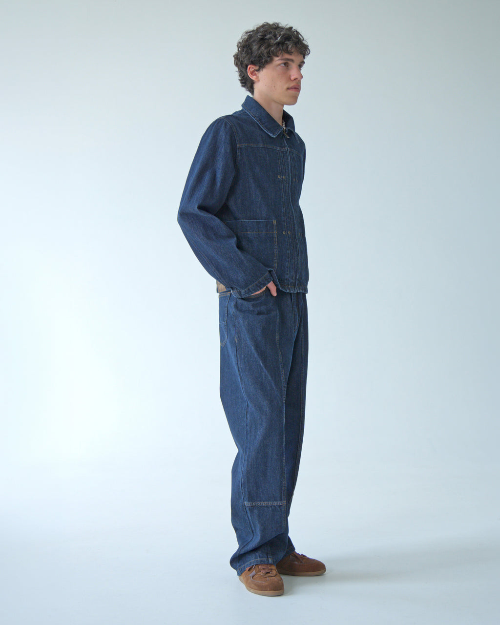 Mens Dark Blue Denim Pants
