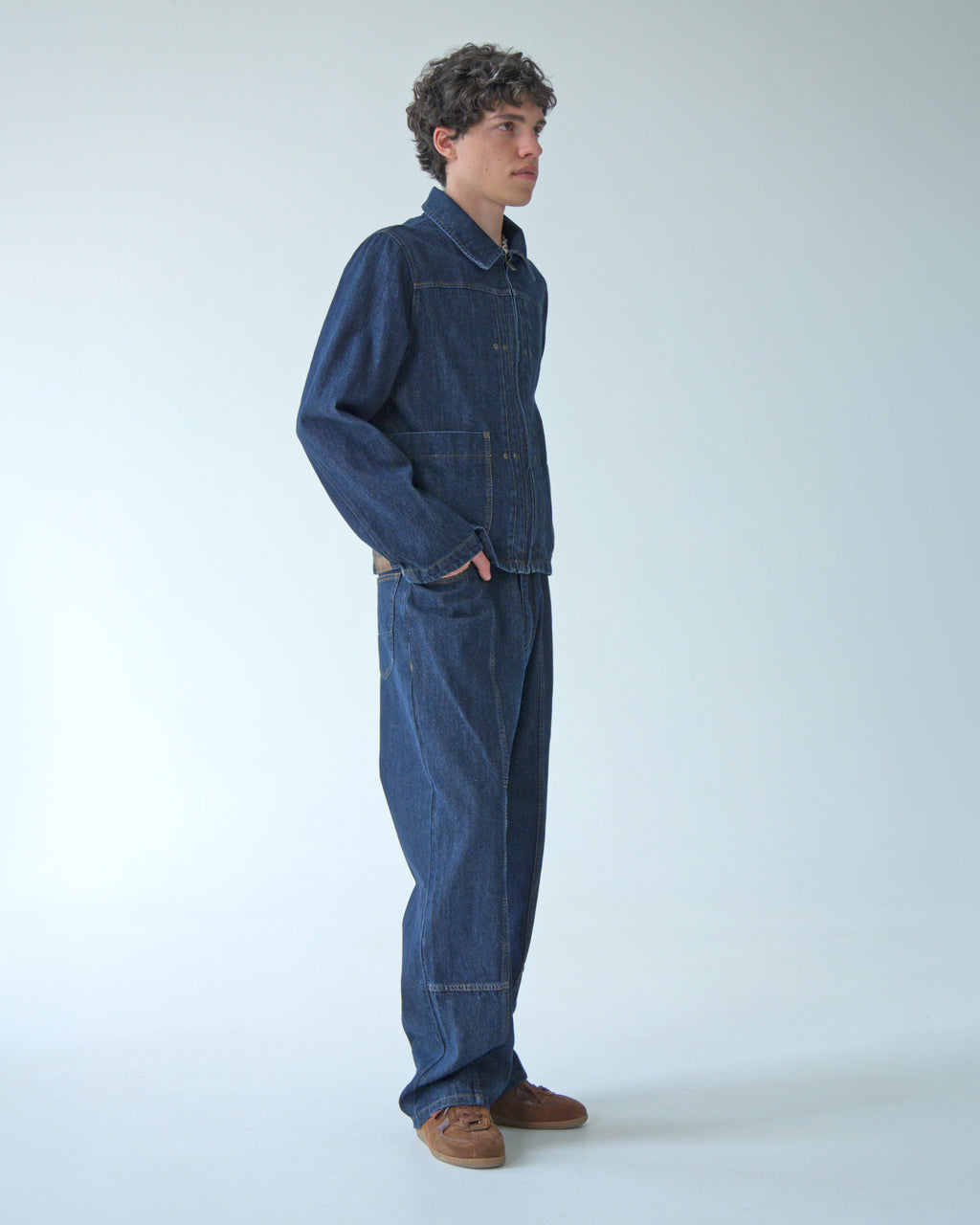 Mens Dark Blue Denim Jacket