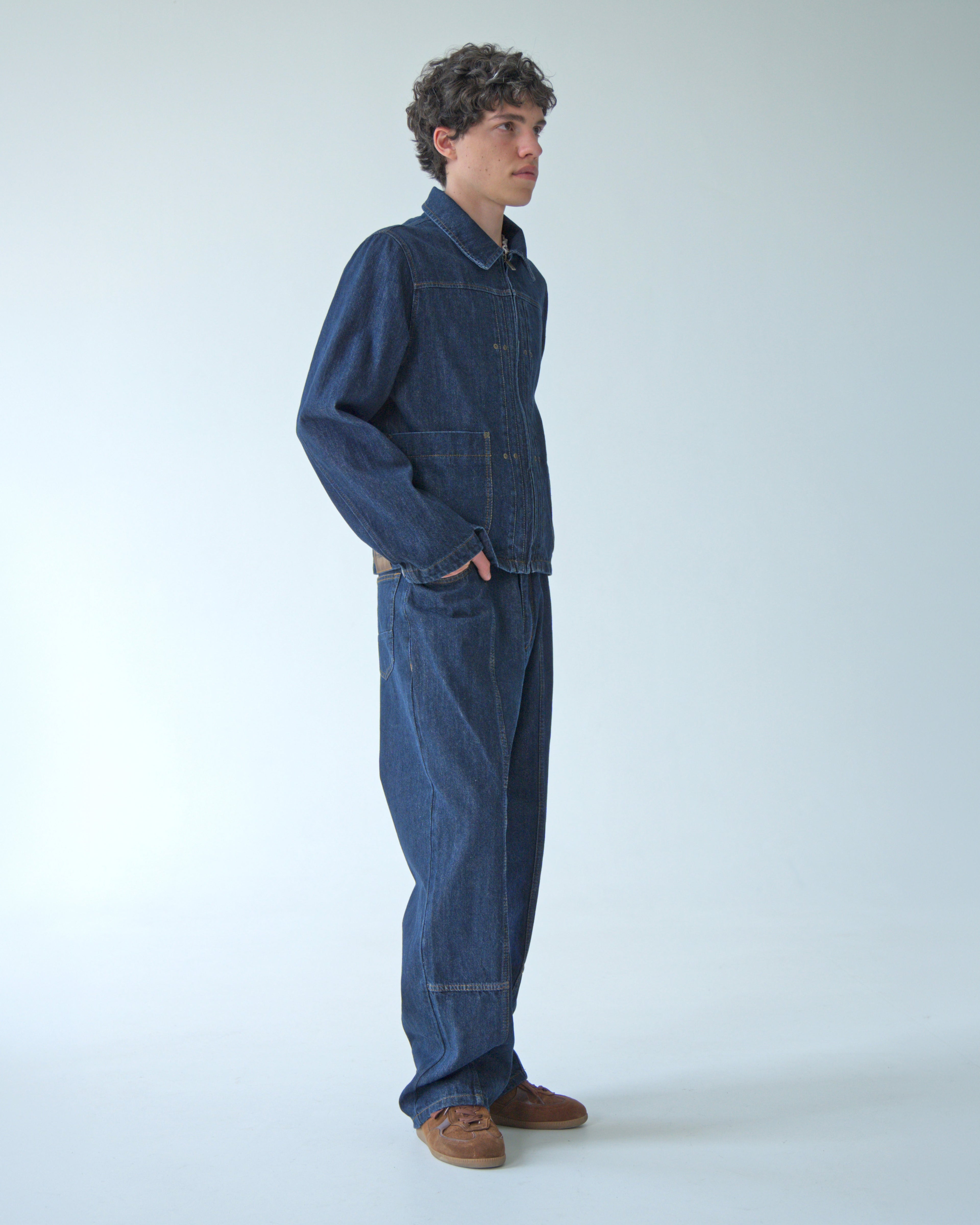 Mens Dark Blue Denim Jacket