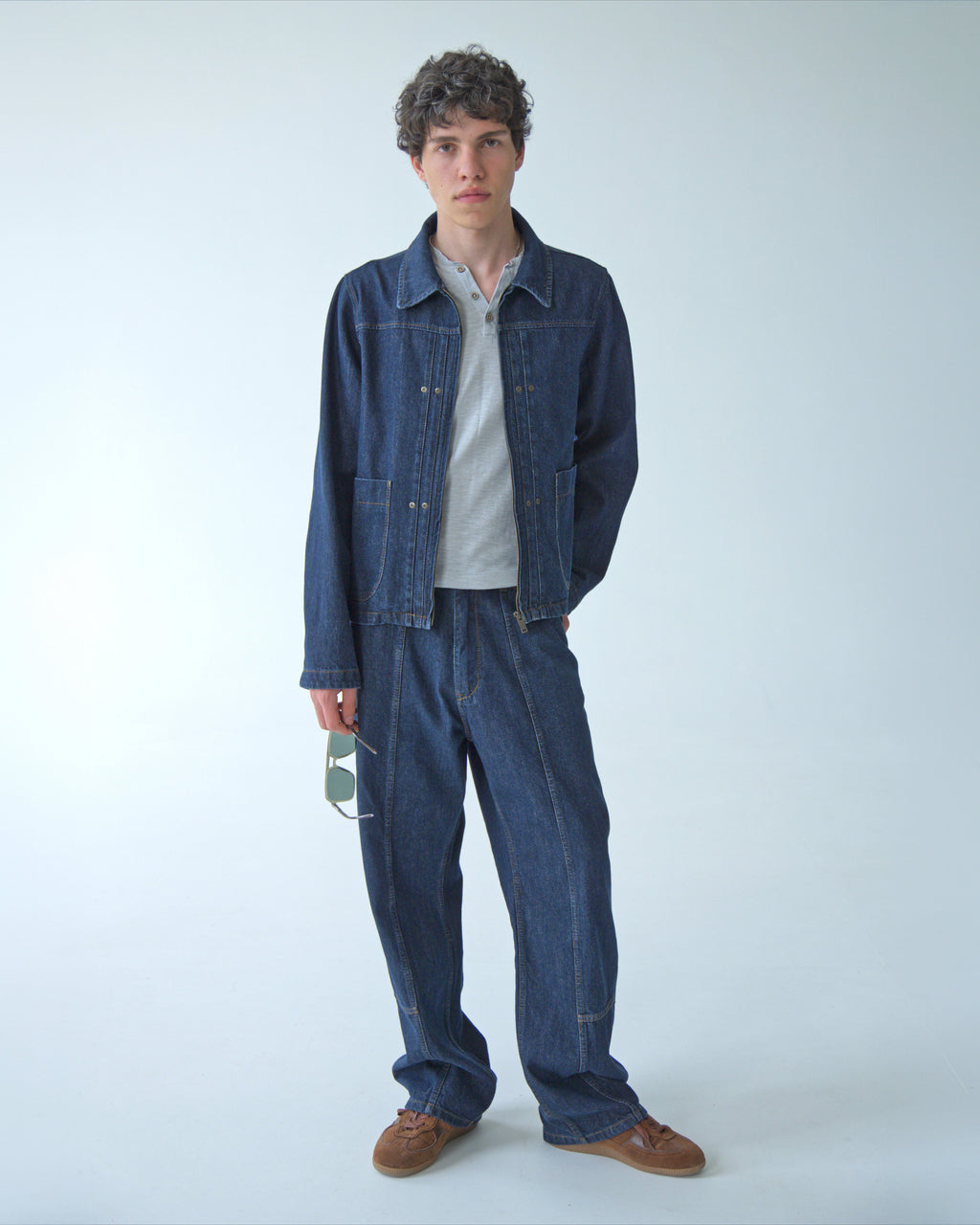 Mens Dark Blue Denim Jacket
