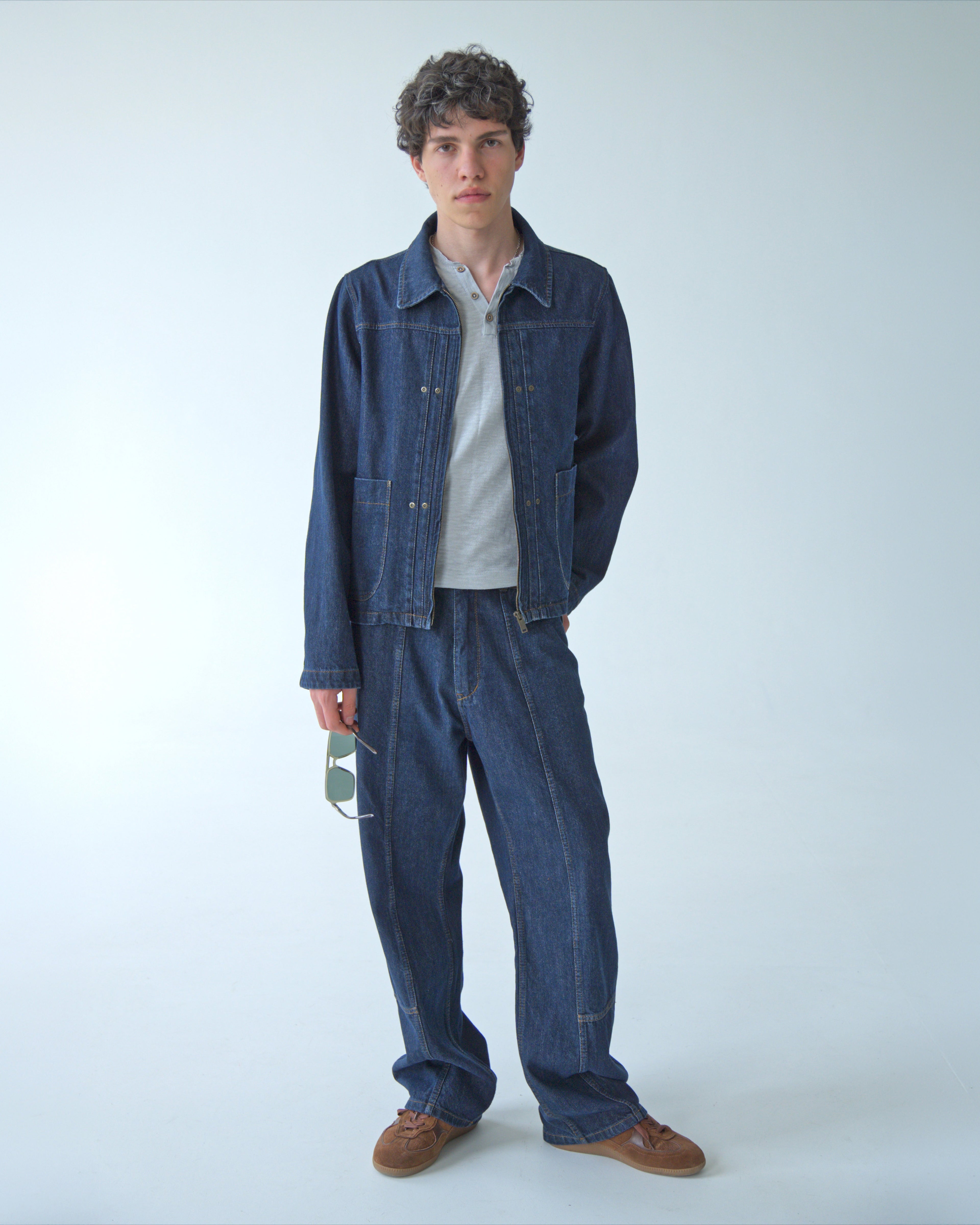 Mens Dark Blue Denim Jacket