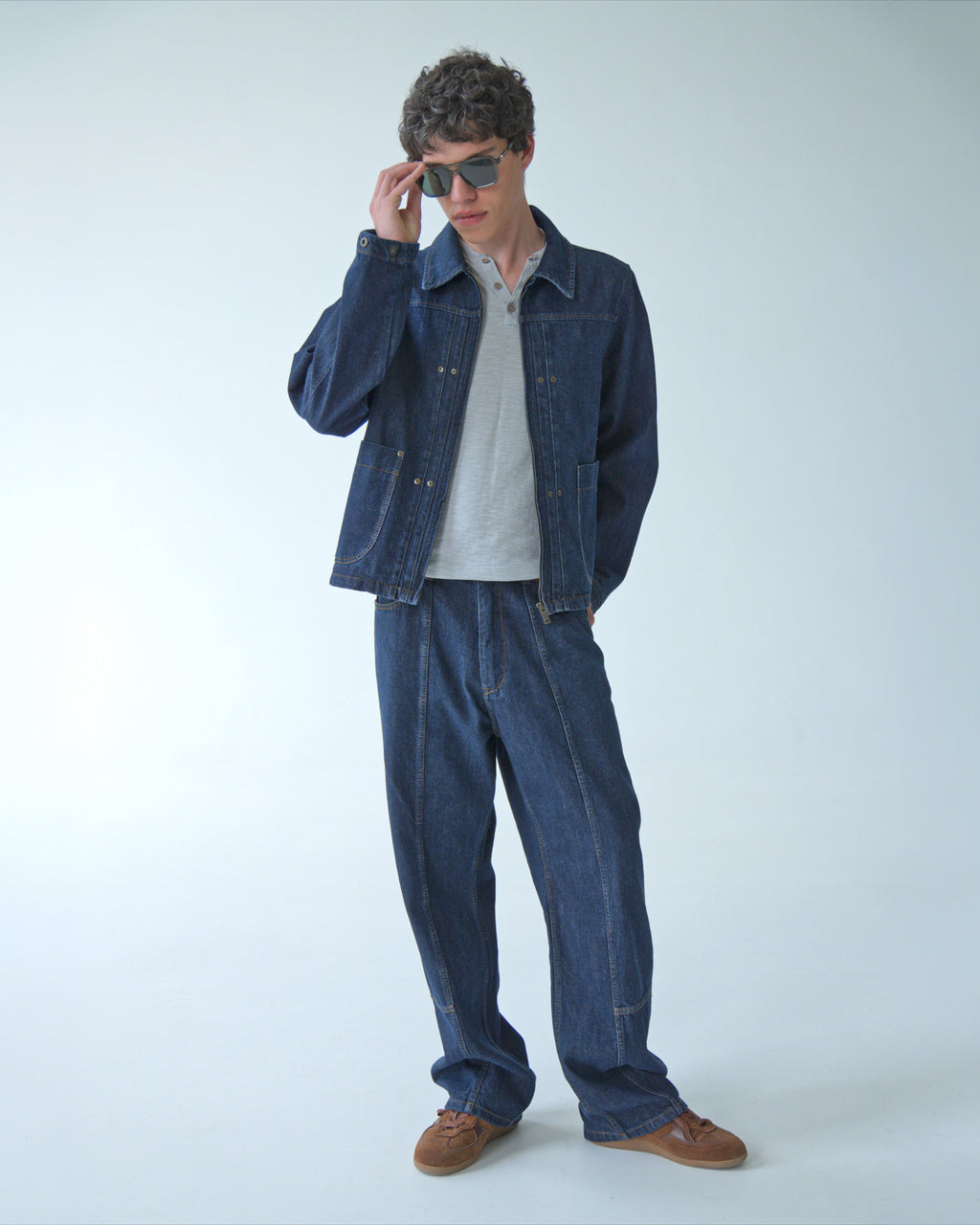 Mens Dark Blue Denim Jacket