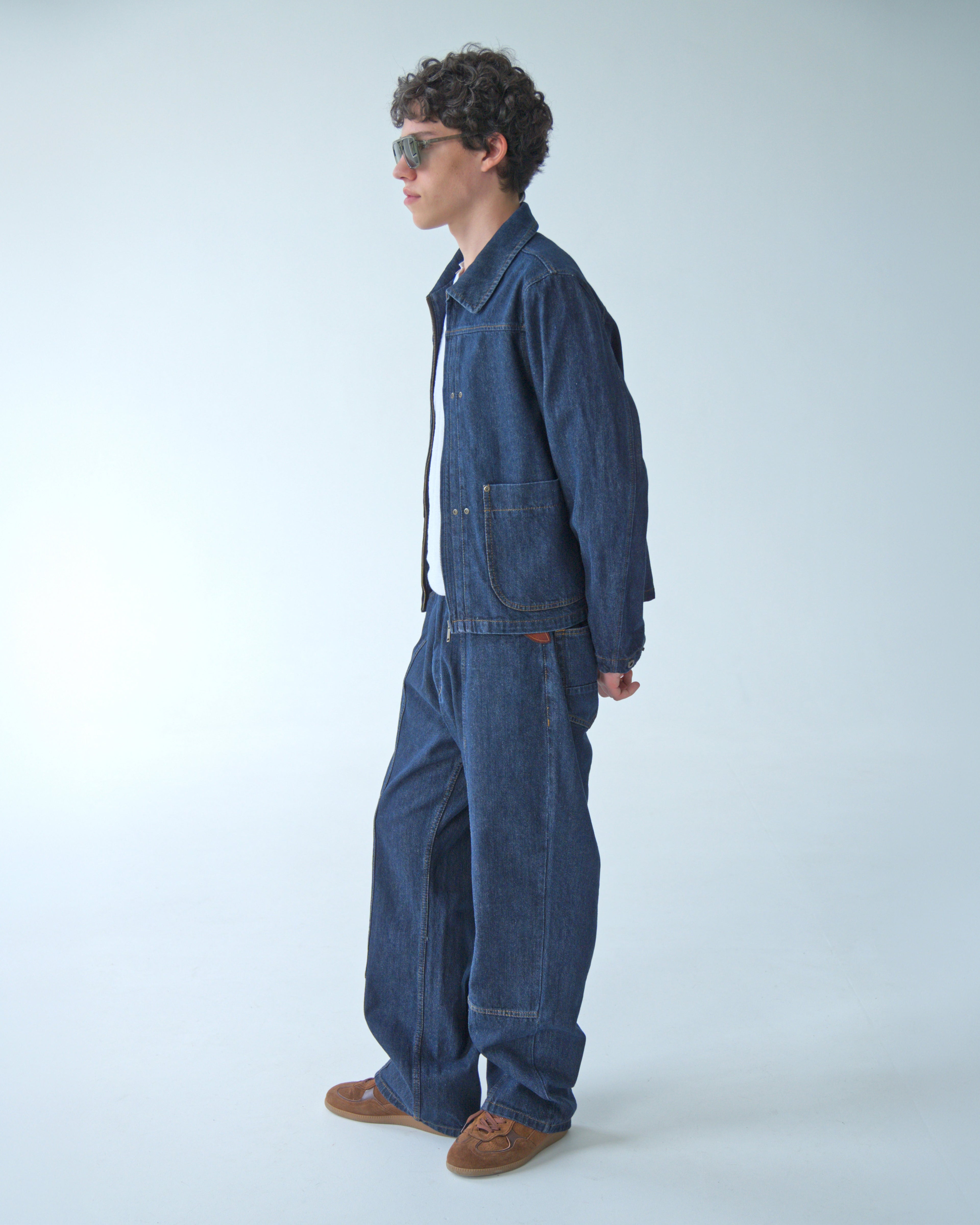 Mens Dark Blue Denim Pants
