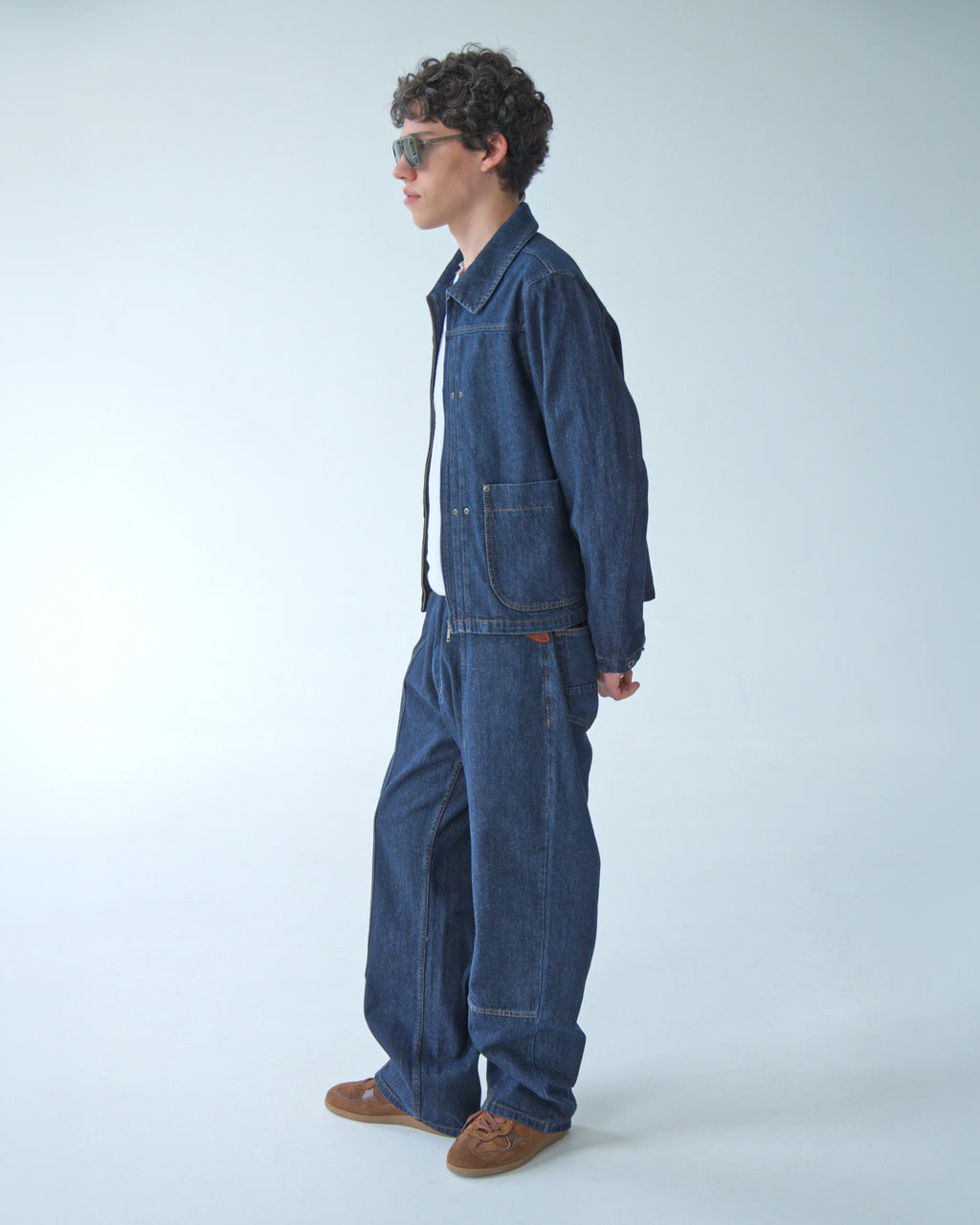 Mens Dark Blue Denim Jacket