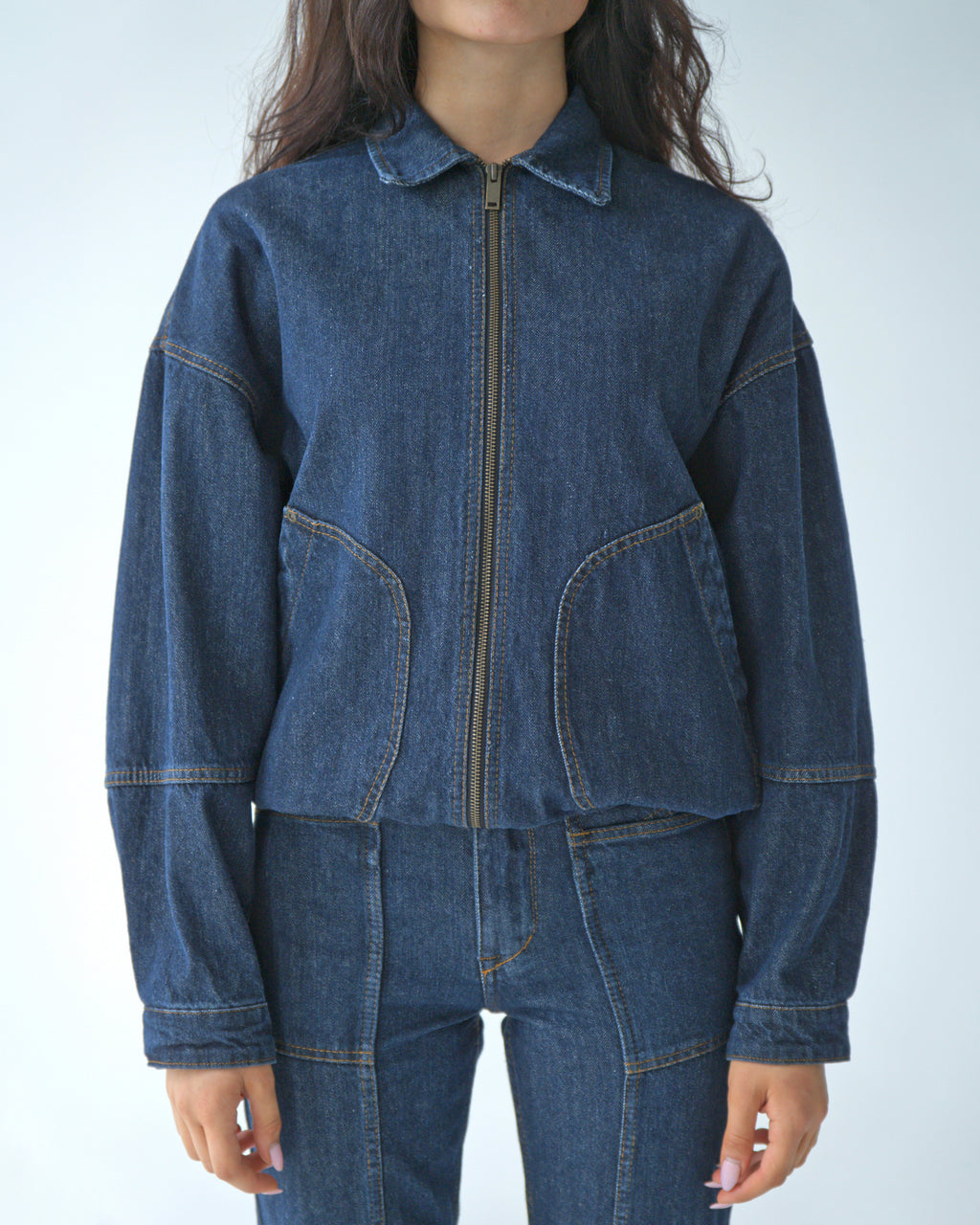 Womens Dark Blue Denim Jacket