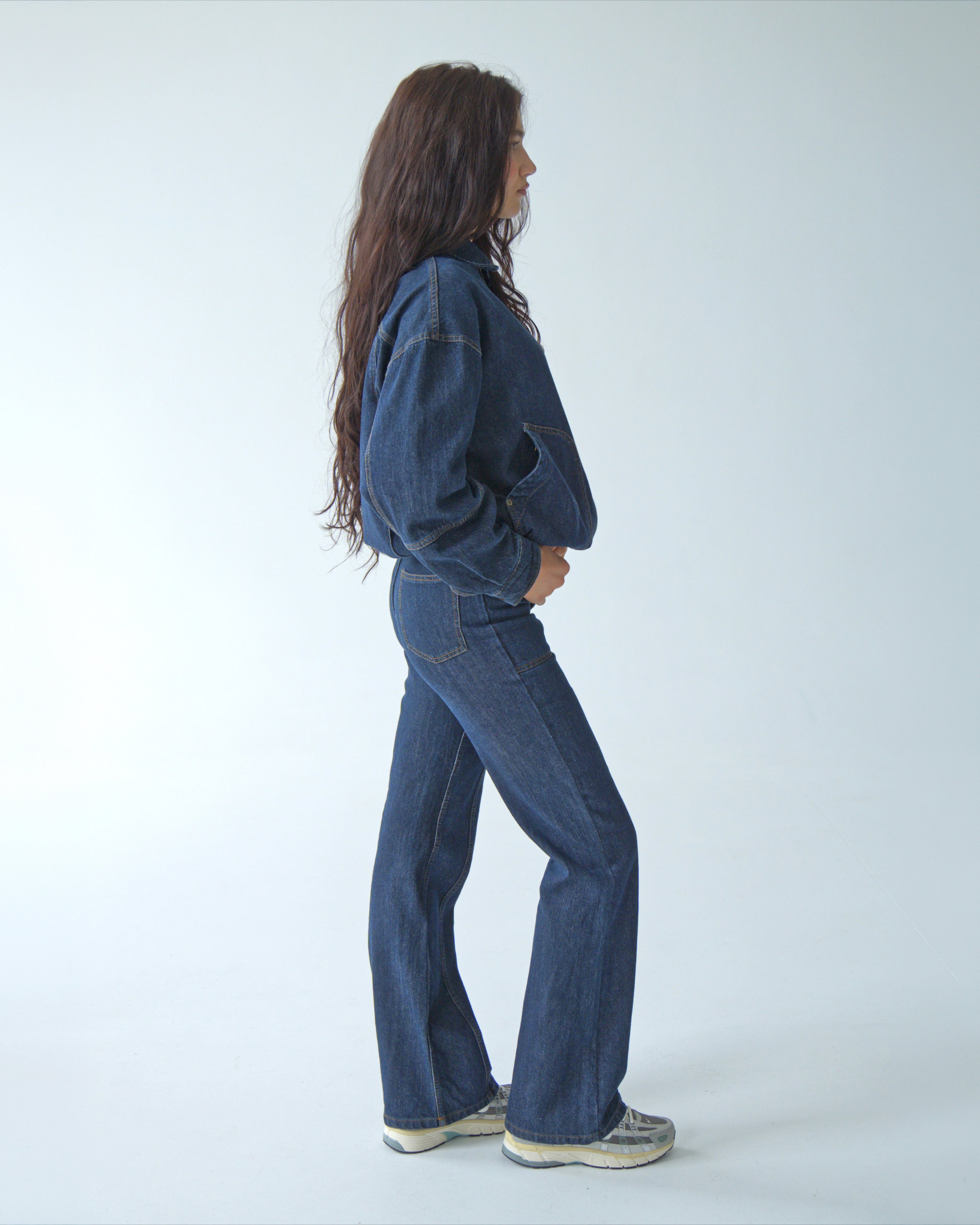 Womens Dark Blue Denim Jacket