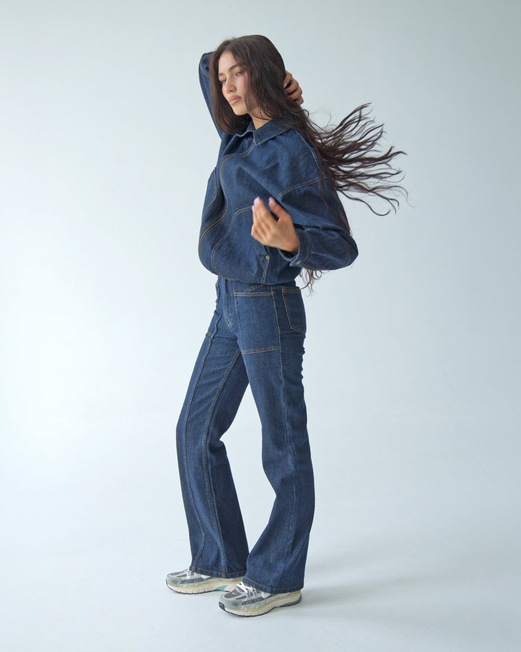 Womens Dark Blue Denim Jacket