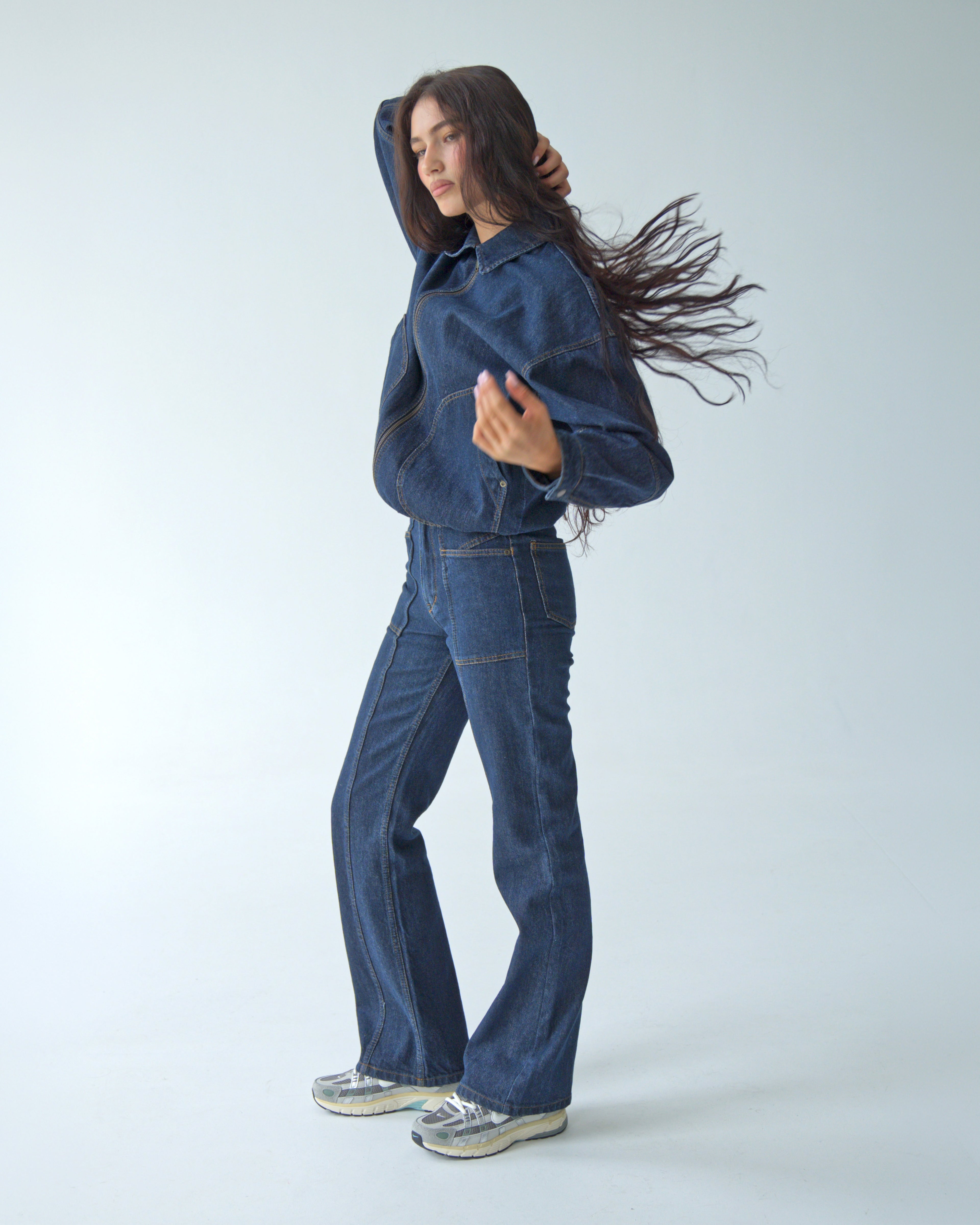 Womens Dark Blue Denim Jacket